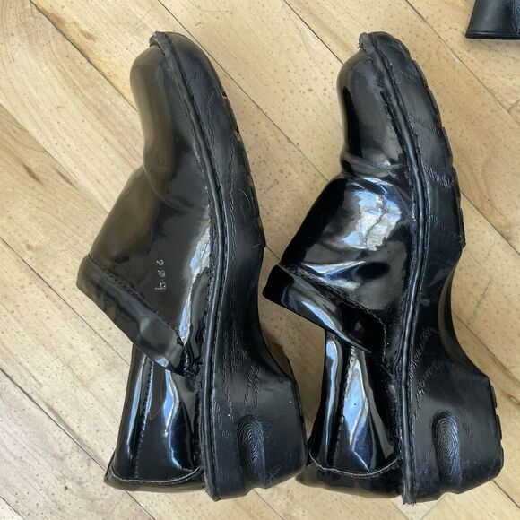 BOC Born Concept BC9632 Women Black Patent Slip On Clog Shoe Size 8 EUC - Picture 10 of 10